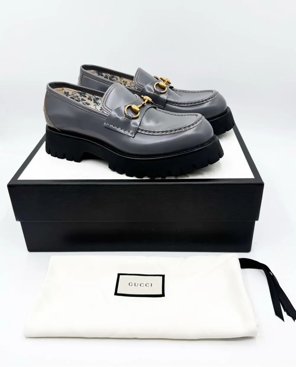 Gucci 1955 Horsebit Lug Sole Leather Loafers US Men’s 8.5